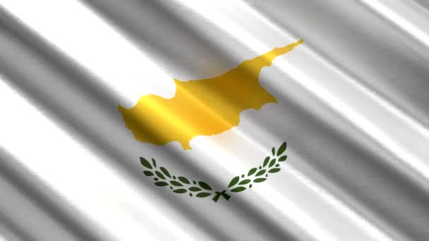 Кіпр Махаючий Текстильний Прапор Безшовна Петля Анімації 3840 2160 — стокове відео