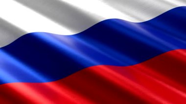 Rusya - sallanan tekstil bayrağı - 3D 4k kusursuz döngü animasyonu (3840 x 2160 px)