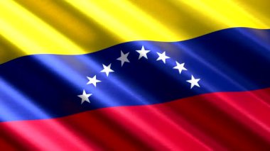 Venezuela - sallanan tekstil bayrağı - 3D 4k dipsiz döngü animasyonu (3840 x 2160 px)