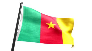 Kamerun - beyaz arkaplanda izole edilmiş bayrak - 3840 x 2160 px)