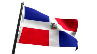 Dominik Cumhuriyeti - beyaz arkaplanda izole edilmiş bayrak - 3840 x 2160 px)