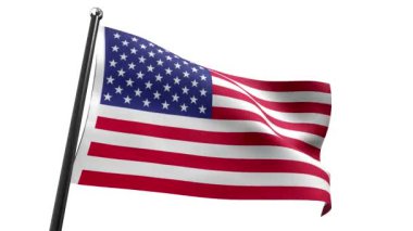 ABD, Amerika Birleşik Devletleri - beyaz arka planda izole edilmiş bayrak - 3840 x 2160 px)