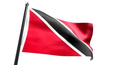 Trinidad ve Tobago - beyaz arkaplanda izole edilmiş bayrak - 3840 x 2160 px)