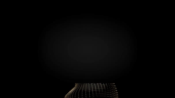 Провідна Рамка Золоте Людське Обличчя Ізольоване Темному Тлі Анімація 3840 — стокове відео