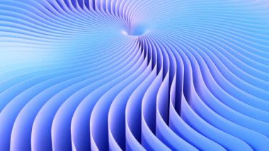 Dönen bıçaklı soyut geometrik mavi arkaplan - 3840 x 2160 px)