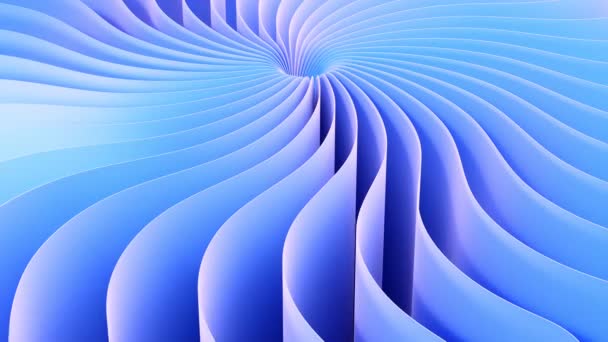 Abstraktní Geometrické Modré Pozadí Rotujícími Lopatkami Animace 3840 2160 — Stock video