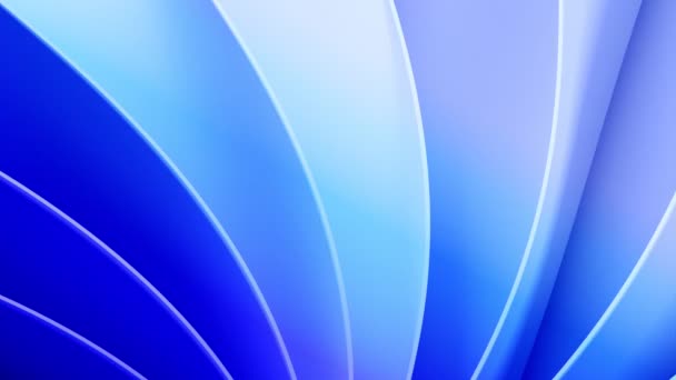 Абстрактний Геометричний Синій Фон Обертовими Вигнутими Лініями Анімація 3840 2160 — стокове відео