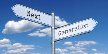 Sonraki nesil - iki oklu metal işaret direği