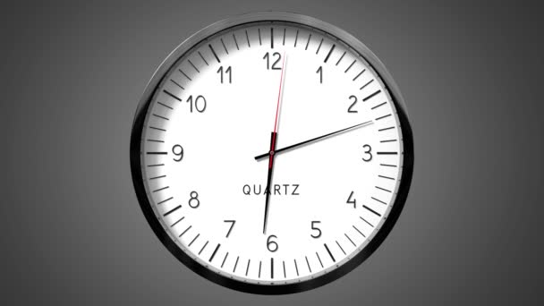 Классические Настенные Часы Заднем Плане Часов Анимация 3840 2160 — стоковое видео