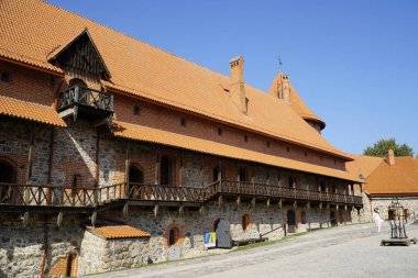 Trakai, Lithuania - September 11th, 2023 - Medieval castle - countryard clipart