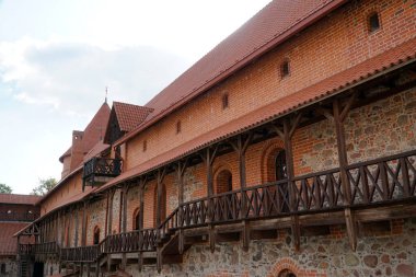 Trakai, Lithuania - September 11th, 2023 - Medieval castle - countryard clipart