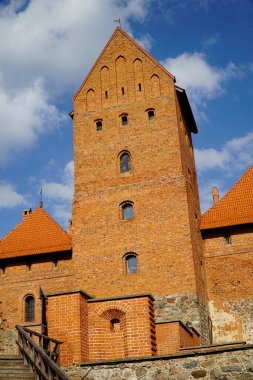 Trakai, Litvanya - 11 Eylül 2023 - Ortaçağ Şatosu, Üst Saray
