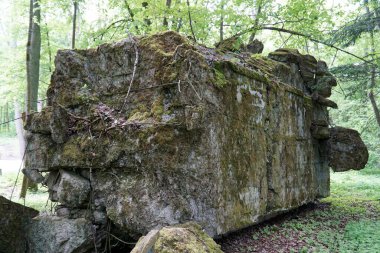 Ketrzyn, Gierloz, Poland - May 11th 2024 - Ruins of a bunker in Wolf's Liar