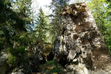 Ketrzyn, Gierloz, Poland - May 11th 2024 - Ruins of a bunker in Wolf's Liar