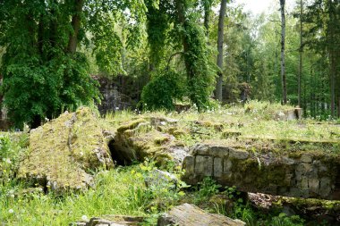 Ketrzyn, Gierloz, Poland - May 11th 2024 - Building remains at Wolf's Liar