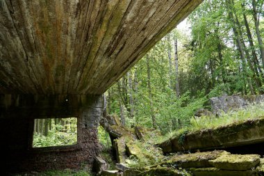 Ketrzyn, Gierloz, Poland - May 11th 2024 - Remains of stenographers barrack at Wolf's Liar