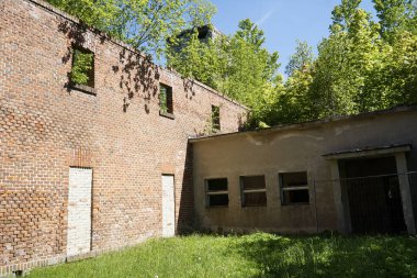 Gizycko, Polonya - 13 Mayıs 2024 - Eski Prusya Boyen Kalesi 'nde Depo