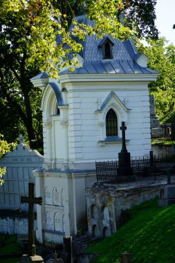 Vilnius, Litvanya - 7 Eylül 2023 - Rasos Mezarlığı 'ndaki mezar