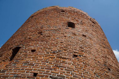 Ciechanow, Polonya - 8 Haziran 2024 Masovia Düklerinin Kalesi 'ndeki Yuvarlak Kule