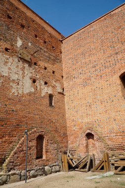 Ciechanow, Polonya - 8 Haziran 2024 Masovia Düklerinin Kalesi 'ndeki bodrum katları