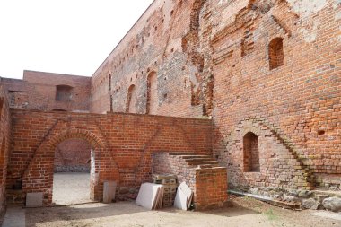 Ciechanow, Polonya - 8 Haziran 2024 Masovia Düklerinin Kalesi 'ndeki bodrum katları