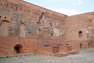 Ciechanow, Polonya - 8 Haziran 2024 Masovia Düklerinin Kalesi 'ndeki bodrum katları