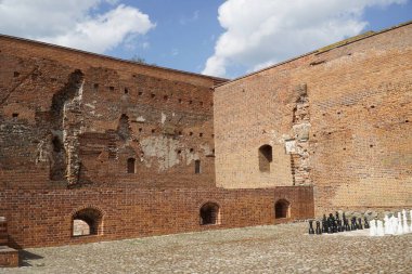 Ciechanow, Polonya - 8 Haziran 2024 Masovia Düklerinin Kalesi 'ndeki bodrum katları