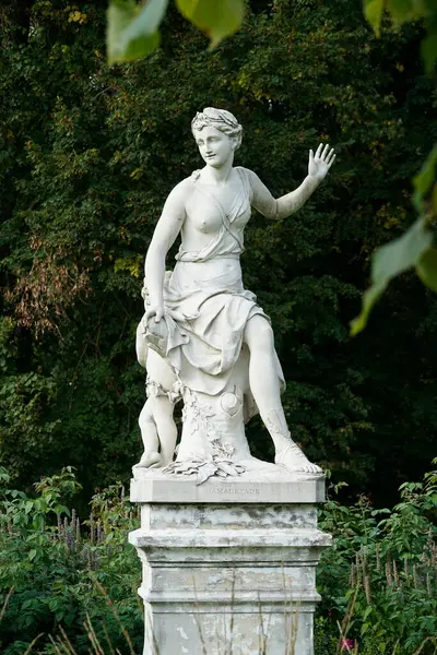 stock image Trakai, Lithuania - September 13th 2023 - Hamadriada sculpture in park - Uzutrakis Manor, Tyszkiewicz family residence