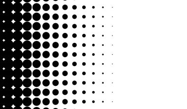 Bir sürü küçük noktalı yatay haftone gradyanı