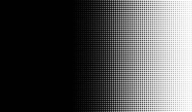Bir sürü küçük noktalı yatay haftone gradyanı