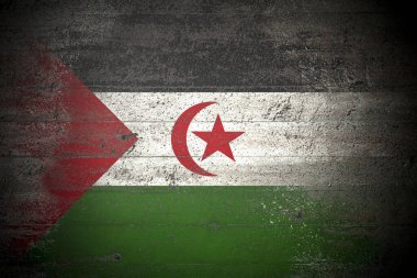 Sert beton duvarda Somali bayrağı