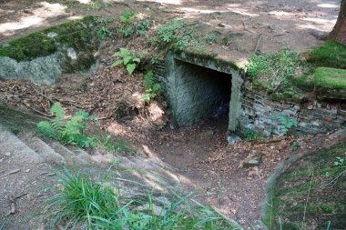 Osowka, Gluszyca, Polonya - 6 Ağustos 2024 - Nazi Nazi gizli üssü Projekt Riese 'nin kalıntıları