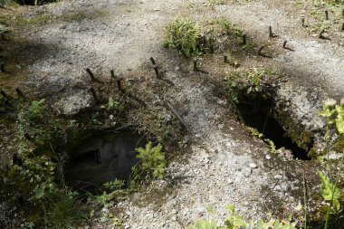 Osowka, Gluszyca, Polonya - 26 Ağustos 2024 - Enerji santralinin kalıntıları - III. Reich Nazi gizli askeri üssü - Projekt Riese