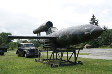 Ludwikowice Klodzkie, Poland - August 10th, 2024 - Nazi Germany V1 missile at Molke Military Technology Museum clipart