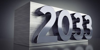 2033 - Metal baskı konsepti - 3D illüstrasyon