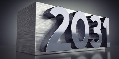 2031 - Metal baskı konsepti - 3D illüstrasyon