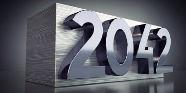 2042 - Metal baskı konsepti - 3D illüstrasyon