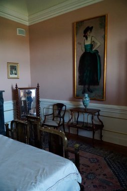 Walbrzych, Polonya - 12 Ağustos 2024 - Ksiaz Kalesinin İçi