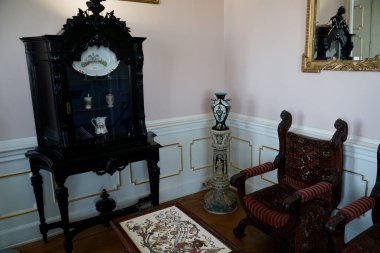 Walbrzych, Polonya - 12 Ağustos 2024 - Ksiaz Kalesinin İçi