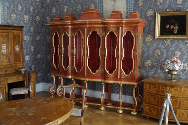 Walbrzych, Polonya - 12 Ağustos 2024 - Ksiaz Kalesinin İçi