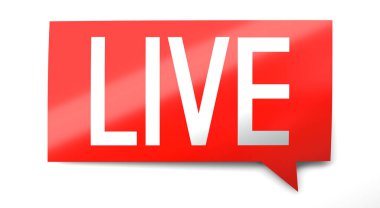 Live - speech bubble - 3D illustration