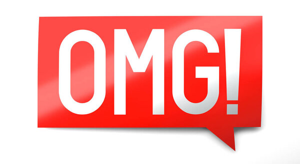Omg - speech bubble - 3D illustration