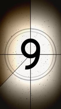 Kahverengi arkaplan ile klasik geri sayım saati - 4k animasyon (2160x3840 px)