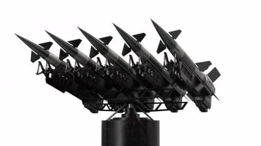 5 füze fırlatıcıda, beyaz arka plan - 3840x2160px (3840x2160px))