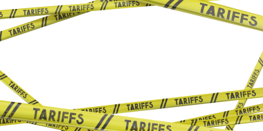 Tarifeler sarı bantlar - 3D illüstrasyon