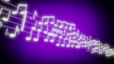 Mor arka planı olan bir personel hakkında notlar - 3840 x 2160 px). 