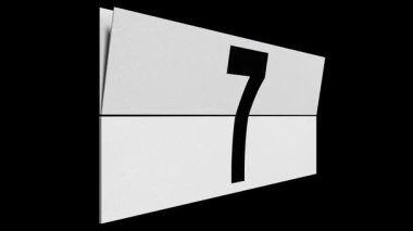 Takvim değişimi 1 'den 31' e - 3D 4k animasyon (3840x2160 px).