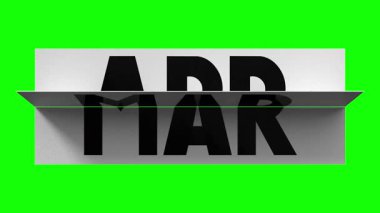 Takvim değişimi Ocak 'tan Aralık' a kadar olan ayların kısaltması - 3840x2160 px).