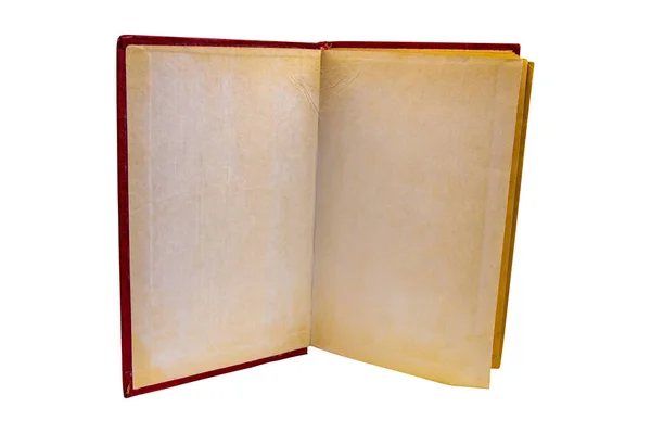 Yellow Pages Open Old Book White Background Old Books Yellow — Stok fotoğraf