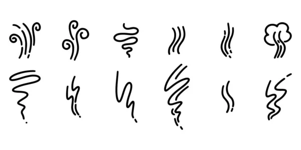 Doodle Croquis Style Fumée Symbole Illustration Dessinée Pour Conception Concept — Image vectorielle